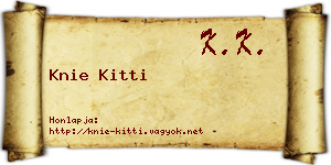 Knie Kitti névjegykártya